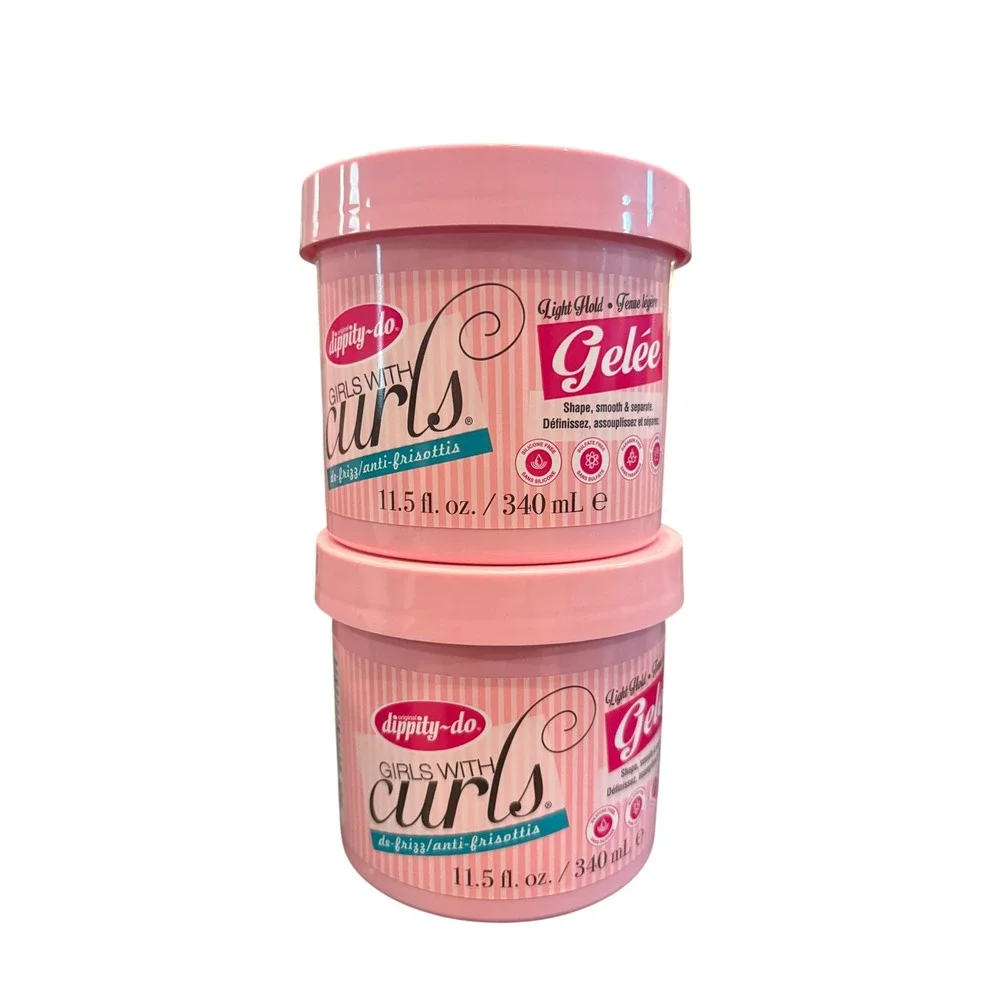 Dippity-Do Girls With Curls Light Hold Gelee 2 Pack 11.5oz Jars‎ New in Box